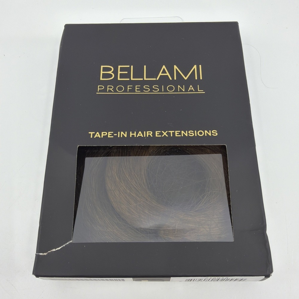 BELLAMI Tape In Hair Extensions 14" Dark Brown Chestnut Brown Balayage #2/6 NEW